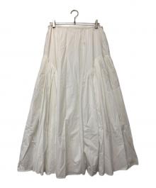 ETRE TOKYO（エトレトウキョウ）の古着「サイドギャザーボリュームスカート」｜ホワイト