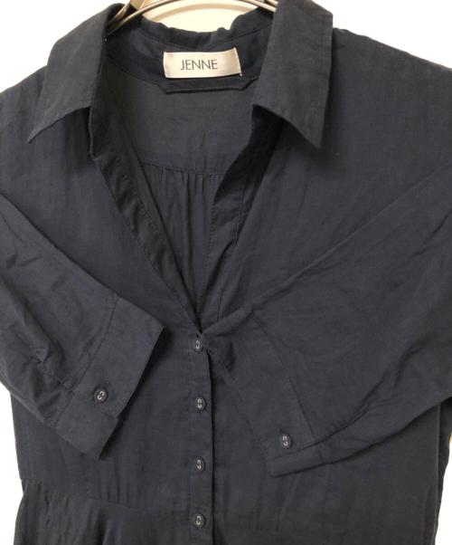 JENNE（ジェンヌ）JENNE (ジェンヌ) 半袖ワンピース ネイビー サイズ:SIZE Mの古着・服飾アイテム