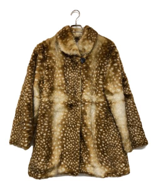 edit.for lulu（エディットフォールル）edit.for LuLu (エディットフォールル) フェイクファーコート ブラウン サイズ:Freeの古着・服飾アイテム