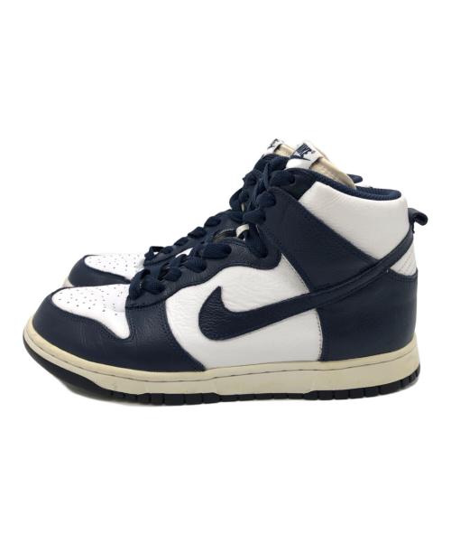 NIKE（ナイキ）NIKE (ナイキ) DUNK HIGH RETRO QS　ハイカットスニーカー ネイビー×ホワイト サイズ:SIZE 27cmの古着・服飾アイテム