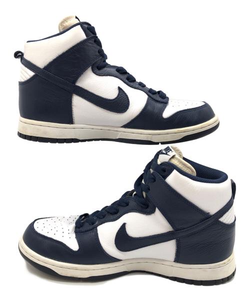 NIKE（ナイキ）NIKE (ナイキ) DUNK HIGH RETRO QS　ハイカットスニーカー ネイビー×ホワイト サイズ:SIZE 27cmの古着・服飾アイテム