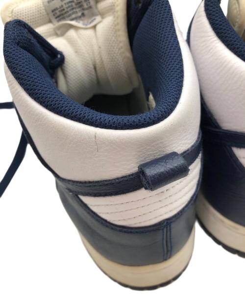 NIKE（ナイキ）NIKE (ナイキ) DUNK HIGH RETRO QS　ハイカットスニーカー ネイビー×ホワイト サイズ:SIZE 27cmの古着・服飾アイテム
