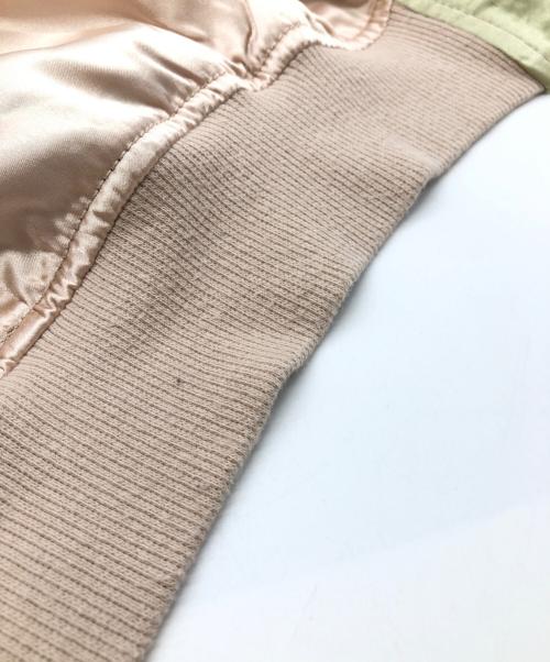 LOUNIE（ルーニー）LOUNIE (ルーニー) フード付サテンジャケット ベージュ×グリーン サイズ:SIZE 36の古着・服飾アイテム