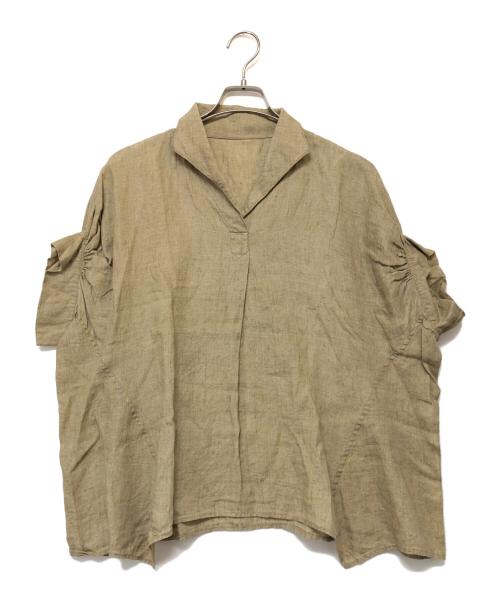 suro（スーロ）suro (スーロ) 半袖ブラウス ベージュ サイズ:不明の古着・服飾アイテム