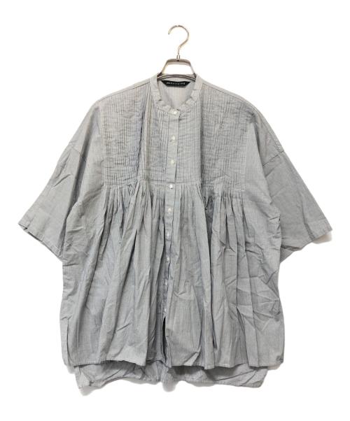 mizuiro-ind（ミズイロインド）mizuiro-ind (ミズイロインド) チュニックブラウス ホワイト×ネイビー サイズ:不明の古着・服飾アイテム