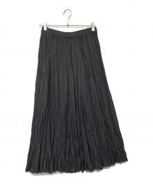 mizuiro-ind（ミズイロインド）の古着「ワッシャープリーツティアードスカート」｜グレー