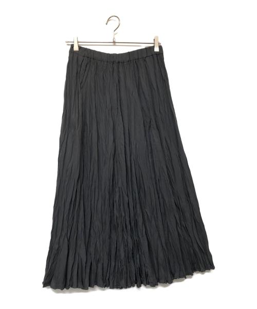 mizuiro-ind（ミズイロインド）mizuiro-ind (ミズイロインド) ワッシャープリーツティアードスカート グレー サイズ:Freeの古着・服飾アイテム