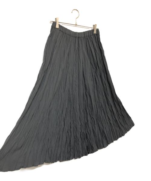 mizuiro-ind（ミズイロインド）mizuiro-ind (ミズイロインド) ワッシャープリーツティアードスカート グレー サイズ:Freeの古着・服飾アイテム