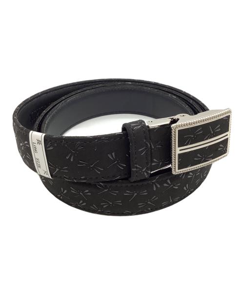 印傳屋（インデンヤ）印傳屋 (インデンヤ) レザーベルト ブラックの古着・服飾アイテム