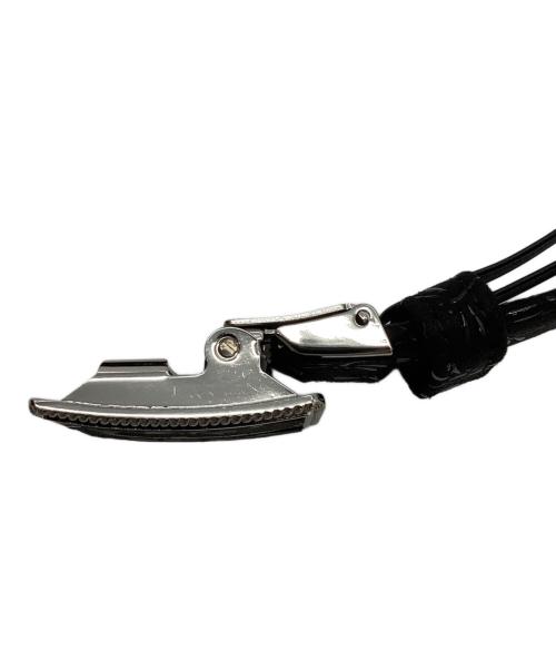 印傳屋（インデンヤ）印傳屋 (インデンヤ) レザーベルト ブラックの古着・服飾アイテム