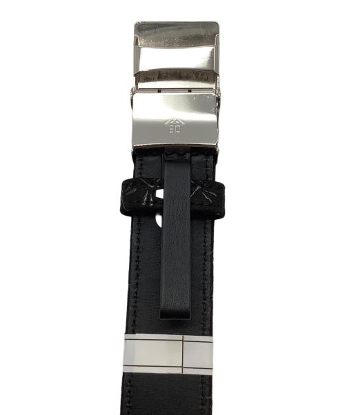 印傳屋（インデンヤ）印傳屋 (インデンヤ) レザーベルト ブラックの古着・服飾アイテム