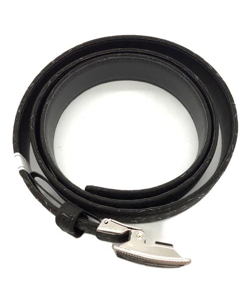 印傳屋（インデンヤ）印傳屋 (インデンヤ) レザーベルト ブラックの古着・服飾アイテム