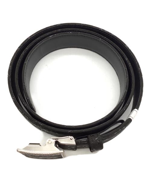 印傳屋（インデンヤ）印傳屋 (インデンヤ) レザーベルト ブラックの古着・服飾アイテム