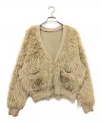 regleamリグリーム）の古着「シャギーカーディガン」｜ベージュ