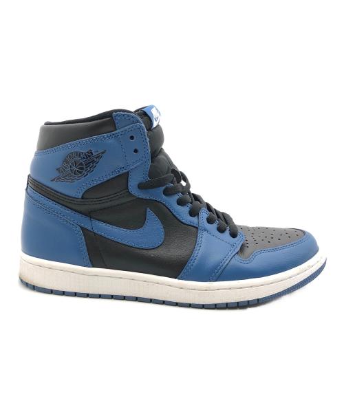 NIKE（ナイキ）NIKE (ナイキ) AIR JORDAN 1 RETRO HIGH ブラック×ブルー サイズ:US９の古着・服飾アイテム