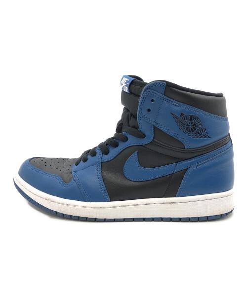 NIKE（ナイキ）NIKE (ナイキ) AIR JORDAN 1 RETRO HIGH ブラック×ブルー サイズ:US９の古着・服飾アイテム