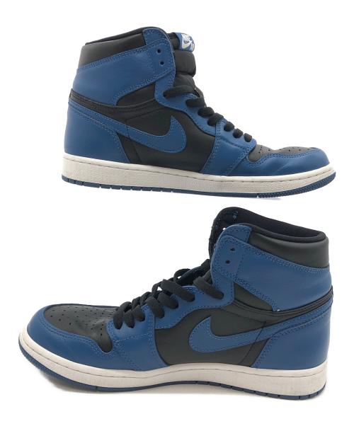 NIKE（ナイキ）NIKE (ナイキ) AIR JORDAN 1 RETRO HIGH ブラック×ブルー サイズ:US９の古着・服飾アイテム
