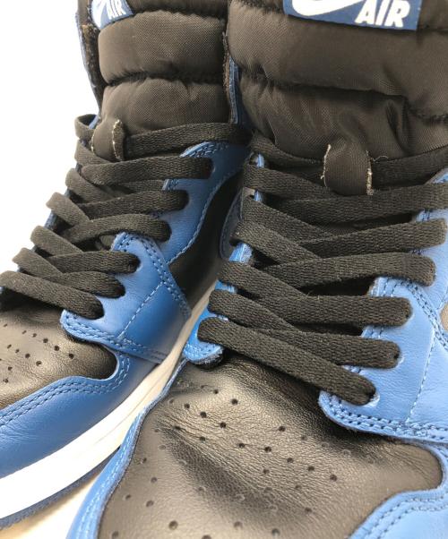 NIKE（ナイキ）NIKE (ナイキ) AIR JORDAN 1 RETRO HIGH ブラック×ブルー サイズ:US９の古着・服飾アイテム
