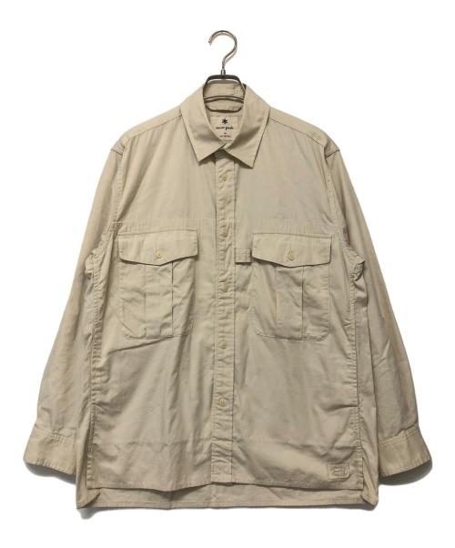 Snow peak（スノーピーク）snow peak (スノーピーク) 長袖シャツ ベージュ サイズ:SIZE Mの古着・服飾アイテム