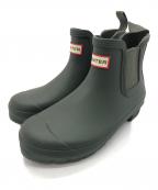 HUNTERハンター）の古着「サイドゴアラバーブーツ」｜カーキ