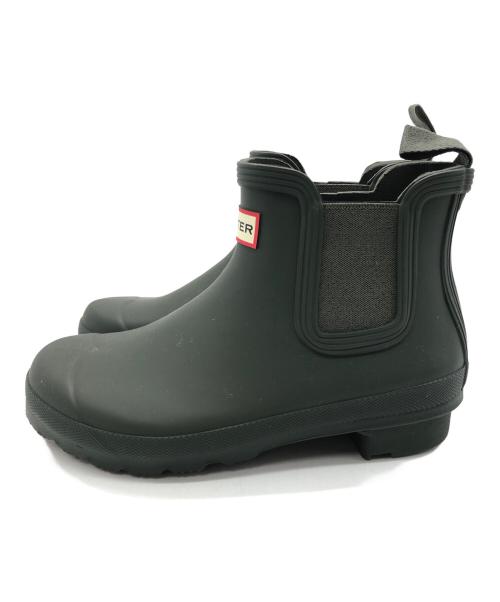 HUNTER（ハンター）HUNTER (ハンター) サイドゴアラバーブーツ カーキ サイズ:22の古着・服飾アイテム