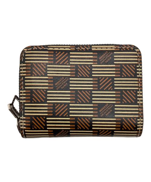 MOREAUPARIS（モロー・パリ）MOREAUPARIS (モロー・パリ) コンパクトウォレット ブラック×ベージュの古着・服飾アイテム