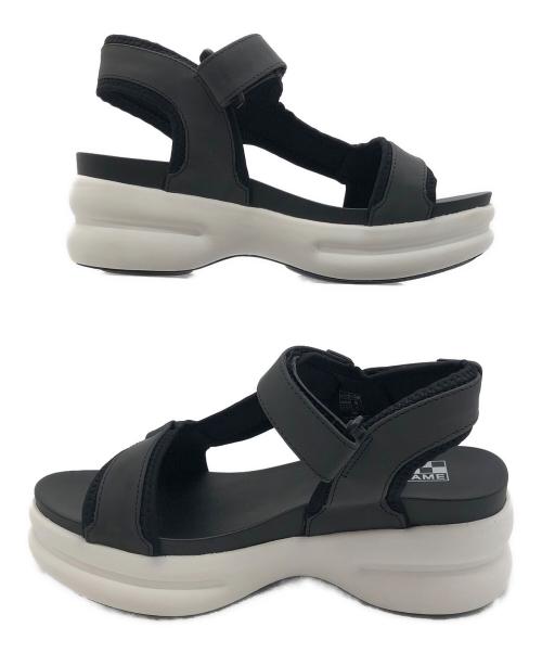 No Name（ノーネーム）No Name (ノーネーム) 厚底サンダル ブラック×ホワイト サイズ:SIZE 24cmの古着・服飾アイテム