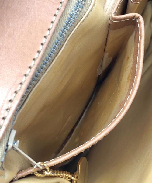 CELINE（セリーヌ）CELINE (セリーヌ) マカダム　ショルダーバッグ ベージュの古着・服飾アイテム