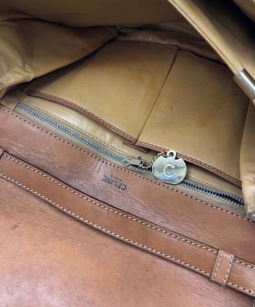 CELINE（セリーヌ）CELINE (セリーヌ) マカダム　ショルダーバッグ ベージュの古着・服飾アイテム