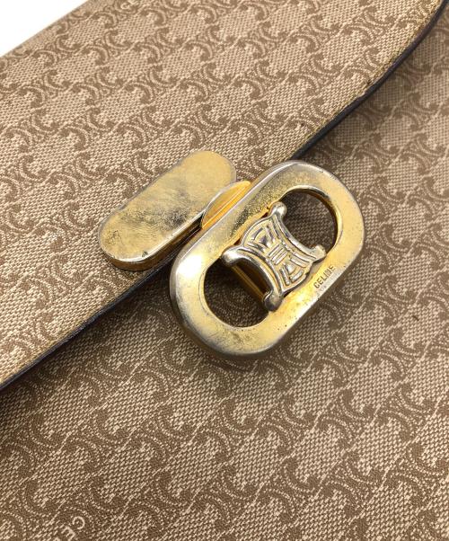 CELINE（セリーヌ）CELINE (セリーヌ) マカダム　ショルダーバッグ ベージュの古着・服飾アイテム