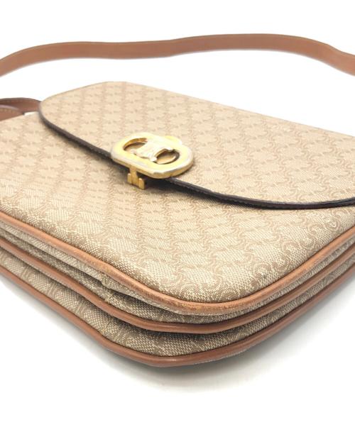 CELINE（セリーヌ）CELINE (セリーヌ) マカダム　ショルダーバッグ ベージュの古着・服飾アイテム