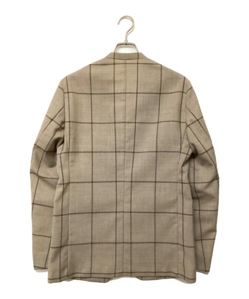 TOMORROW LAND PILGRIM（トゥモローランド ピルグリム）TOMORROW LAND PILGRIM (トゥモローランド ピルグリム) ノーカラージャケット ベージュ サイズ:46の古着・服飾アイテム