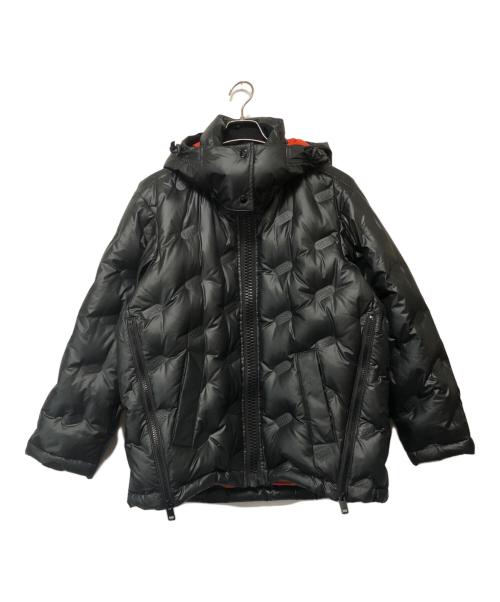 DIESEL（ディーゼル）DIESEL (ディーゼル) ロゴ型押しダウンジャケット ブラック サイズ:XXSの古着・服飾アイテム