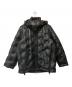 DIESEL（ディーゼル）の古着「ロゴ型押しダウンジャケット」｜ブラック