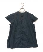 BLUE LABEL CRESTBRIDGEブルーレーベルクレストブリッジ）の古着「半袖ブラウス」｜ネイビー