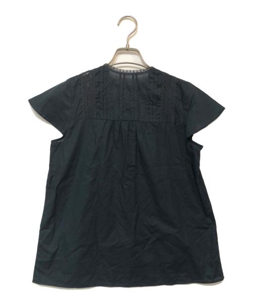 BLUE LABEL CRESTBRIDGE（ブルーレーベルクレストブリッジ）BLUE LABEL CRESTBRIDGE (ブルーレーベルクレストブリッジ) 半袖ブラウス ネイビー サイズ:SIZE 36の古着・服飾アイテム