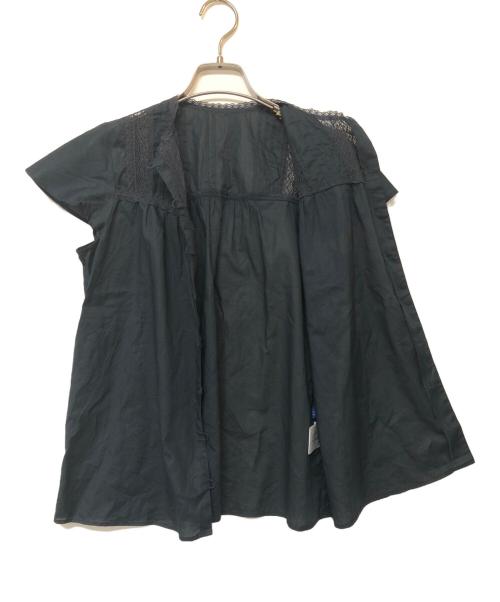 BLUE LABEL CRESTBRIDGE（ブルーレーベルクレストブリッジ）BLUE LABEL CRESTBRIDGE (ブルーレーベルクレストブリッジ) 半袖ブラウス ネイビー サイズ:SIZE 36の古着・服飾アイテム