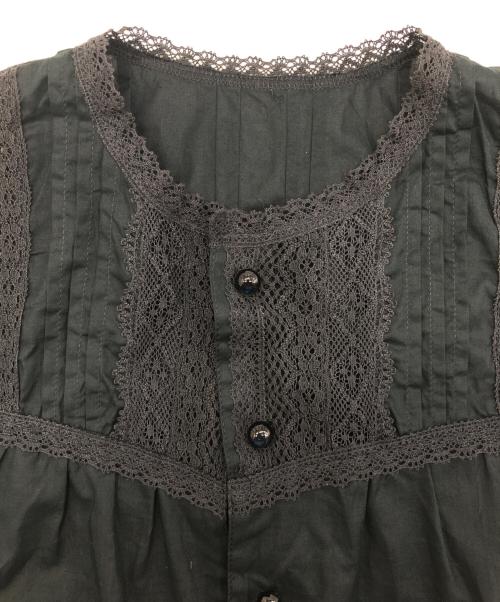 BLUE LABEL CRESTBRIDGE（ブルーレーベルクレストブリッジ）BLUE LABEL CRESTBRIDGE (ブルーレーベルクレストブリッジ) 半袖ブラウス ネイビー サイズ:SIZE 36の古着・服飾アイテム