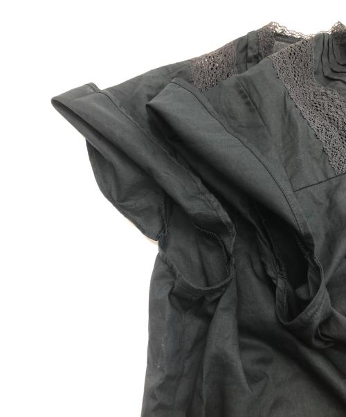 BLUE LABEL CRESTBRIDGE（ブルーレーベルクレストブリッジ）BLUE LABEL CRESTBRIDGE (ブルーレーベルクレストブリッジ) 半袖ブラウス ネイビー サイズ:SIZE 36の古着・服飾アイテム