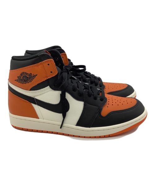 NIKE（ナイキ）NIKE (ナイキ) AIR JORDAN1 ブラック×オレンジ サイズ:27.5 未使用品の古着・服飾アイテム