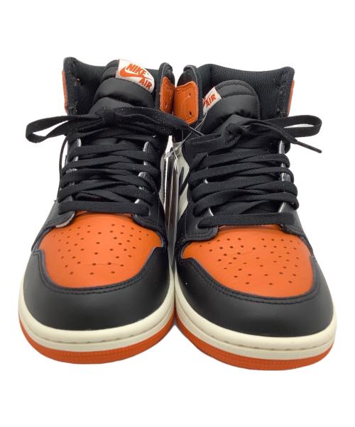 NIKE（ナイキ）NIKE (ナイキ) AIR JORDAN1 ブラック×オレンジ サイズ:27.5 未使用品の古着・服飾アイテム