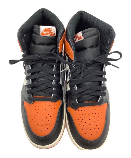 NIKE（ナイキ）NIKE (ナイキ) AIR JORDAN1 ブラック×オレンジ サイズ:27.5 未使用品の古着・服飾アイテム