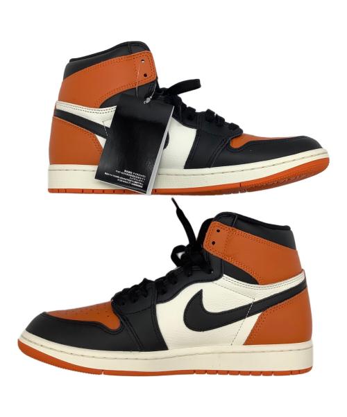 NIKE（ナイキ）NIKE (ナイキ) AIR JORDAN1 ブラック×オレンジ サイズ:27.5 未使用品の古着・服飾アイテム