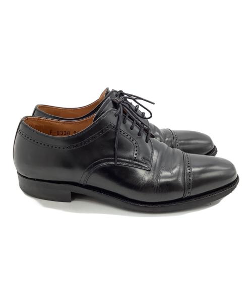 SCOTCH GRAIN（スコッチグレイン）SCOTCH GRAIN (スコッチグレイン) ストレートチップシューズ ブラック サイズ:24 1/2の古着・服飾アイテム