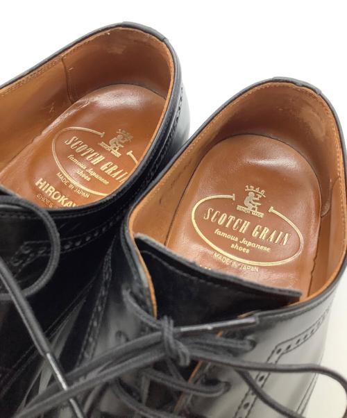 SCOTCH GRAIN（スコッチグレイン）SCOTCH GRAIN (スコッチグレイン) ストレートチップシューズ ブラック サイズ:24 1/2の古着・服飾アイテム