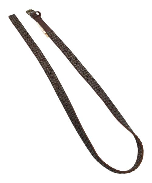 DIESEL（ディーゼル）DIESEL (ディーゼル) スタッズベルト ブラウンの古着・服飾アイテム