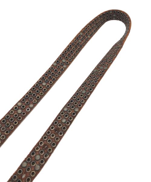 DIESEL（ディーゼル）DIESEL (ディーゼル) スタッズベルト ブラウンの古着・服飾アイテム