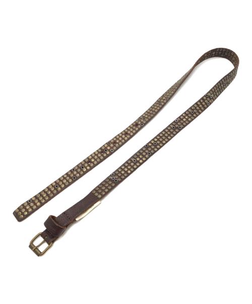 DIESEL（ディーゼル）DIESEL (ディーゼル) スタッズベルト ブラウンの古着・服飾アイテム