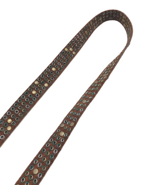 DIESEL（ディーゼル）DIESEL (ディーゼル) スタッズベルト ブラウンの古着・服飾アイテム