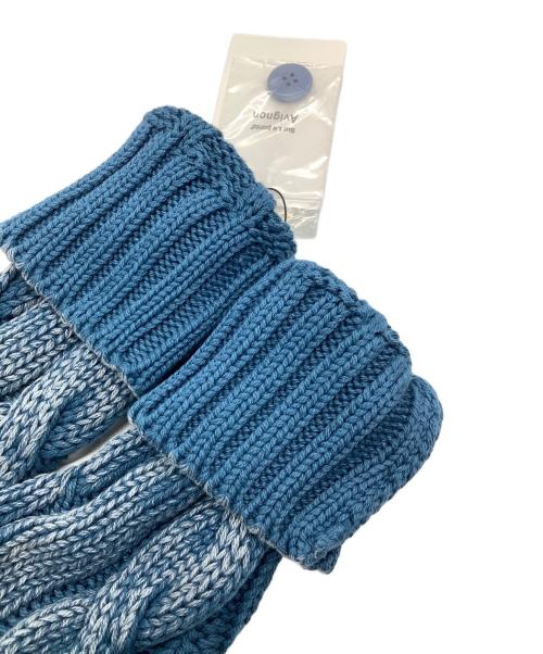 Sur Le pontd' Avignon（シュール・ル・ポン・ダヴィニョン）Sur Le pontd' Avignon (シュール・ル・ポン・ダヴィニョン) ニットカーディガン ブルー×ホワイト サイズ:SIZE 38 未使用品の古着・服飾アイテム